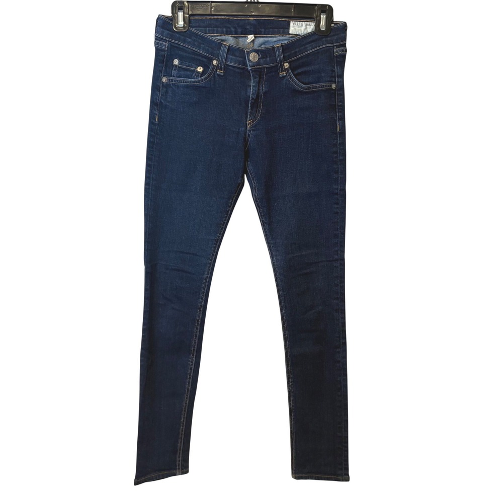 Rag‎ & Bone Skinny Jeans Womens 26 Dark Indigo Blue Denim Stretch Low Rise Pants